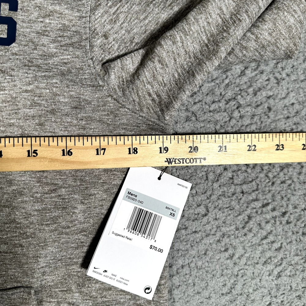 New Orleans‎ Pelicans Hoodie Mens XS Gray Nike Engineered NBA Basketball Logo - Picture 10 of 12